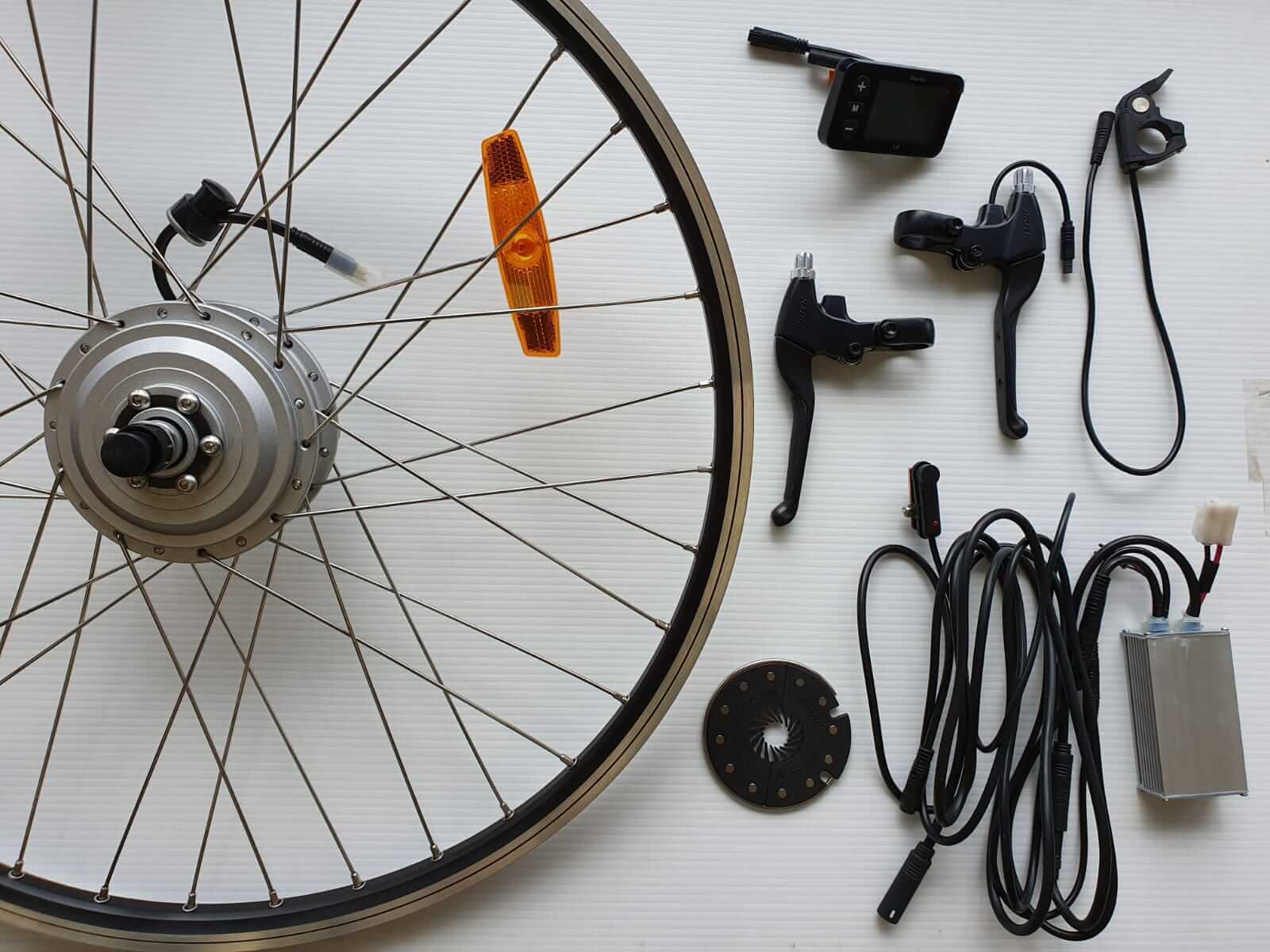 DasKit EBike Front Motor Conversion Kit, 36V 250W with L6 Display