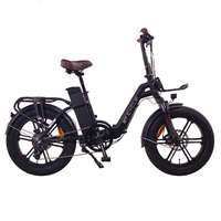 ET-CYCLE F1000 Folding Fat E-Bike, 48V 21Ah, 1008Wh, Hydraulic Brakes [Black 20"]