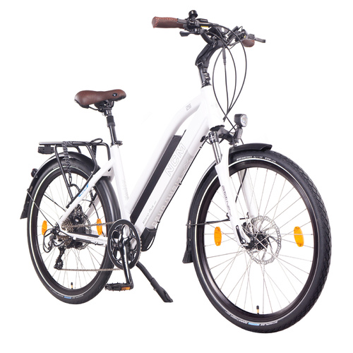 NCM Milano Plus Trekking E-Bike, City-Bike, 300W, 48V 16Ah, 768Wh Battery [White 26]