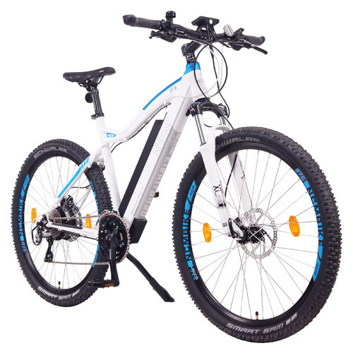 NCM Moscow Plus Electric Mountain Bike, 300W-500W, E-MTB, 48V 16Ah, 768Wh Battery [White 27.5"]