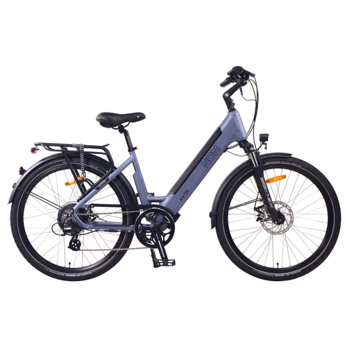 NCM T3s Step-Thru Trekking E-Bike, 300W, 48V 12Ah 576Wh Battery [Lavender Blue 26"]