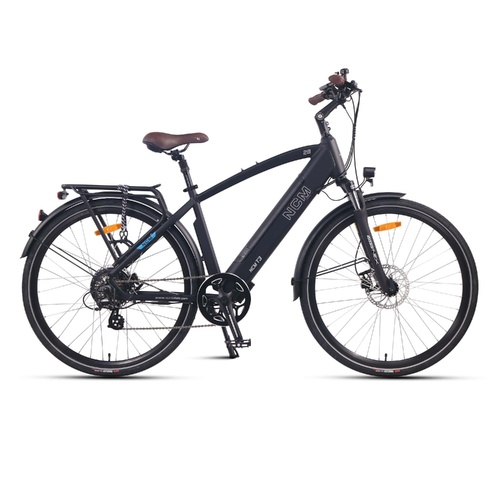 NCM T3 Trekking E-Bike, 300W-500W, 48V 12Ah 576Wh Battery, Hydraulic Brakes [Matt Black 28"]
